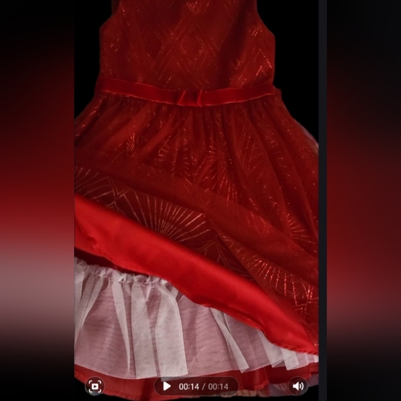 "Kid's Dream" Red, Sparkly, Size 6 Dress. - Picture 3 of 3